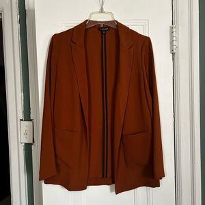 Topshop Drapey Relaxed Fit Brown Blazer